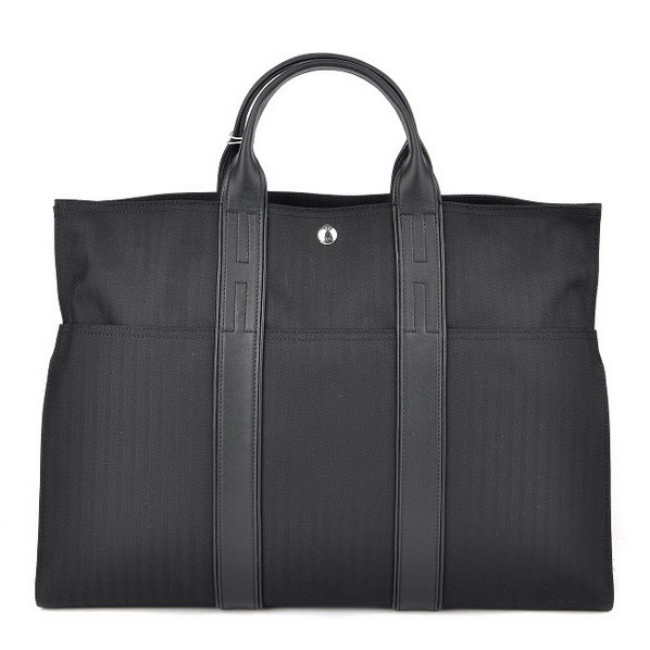 Best Hermes Canvas Handbags Black 509004